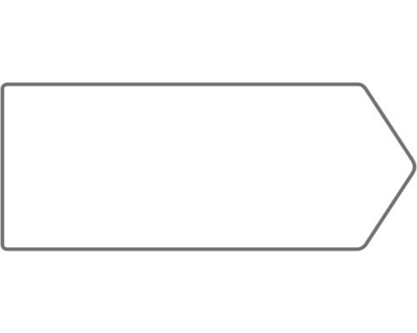 A fingerpost in black and white rectangular fridge magnet on a white wall, representing a miniature size signpost
